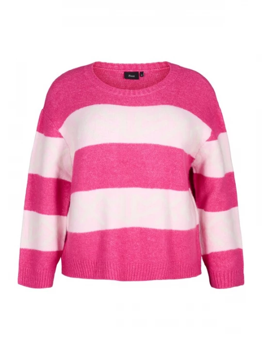 Foto van product Zizzi Trui 'MSISMO' pink / wit