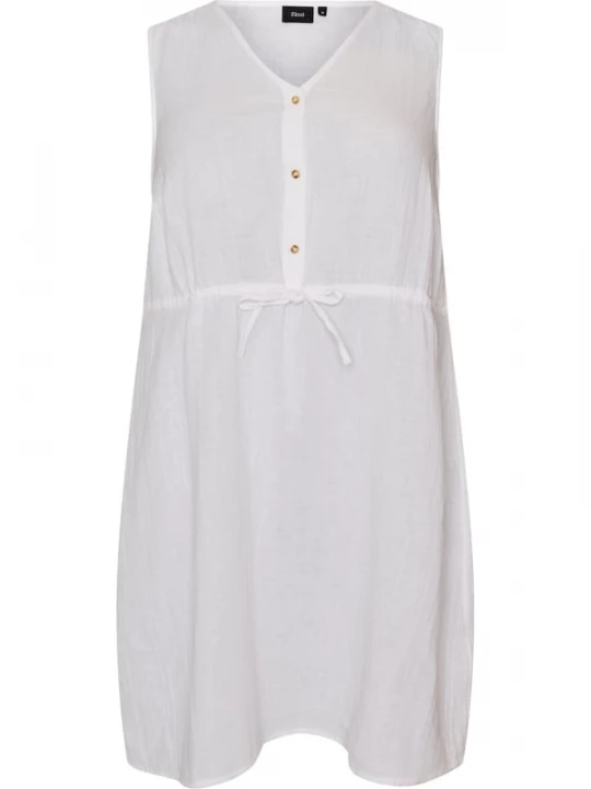 Foto van product Zizzi Zomerjurk 'Vvivu' wit