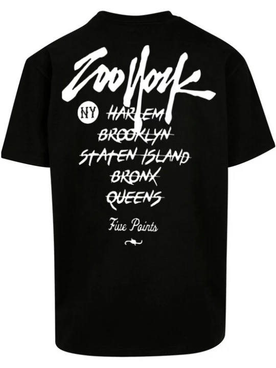 Foto van product ZOO YORK Shirt 'City Tags' zwart / wit