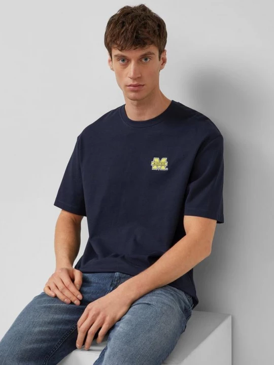 Foto van product Zwaar jersey T-shirt in een moderne pasvorm met college artwork s.Oliver blauw