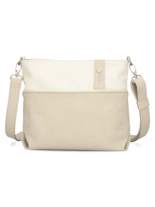 Foto van product ZWEI Handtas 'JANA J8' beige / wit