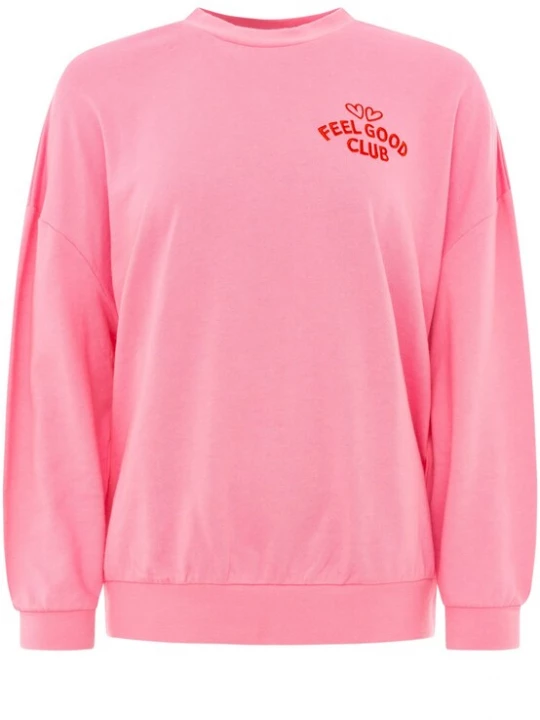Foto van product Zwillingsherz Sweatshirt 'FEEL GOOD CLUB' pink