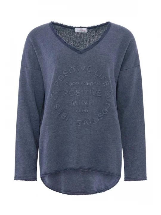 Foto van product Zwillingsherz Sweatshirt 'Positive Mind' marine