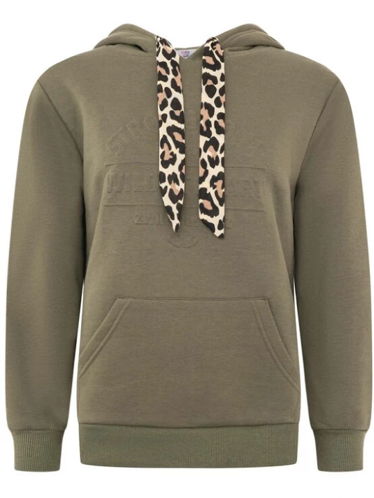 Foto van product Zwillingsherz Sweatshirt 'STRONG SOUL' kaki