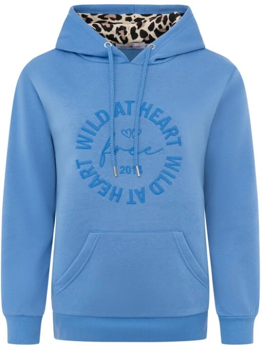 Foto van product Zwillingsherz Sweatshirt 'WILD AT HEART' blauw