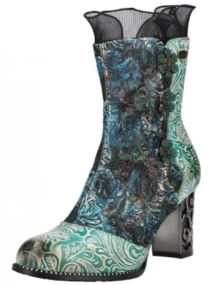 Foto van product Laura Vita Enkellaarsjes blauw / gemengde kleuren