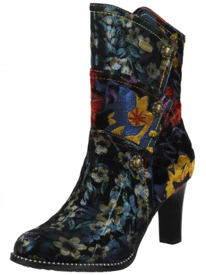 Foto van product Laura Vita Enkellaarsjes blauw / nachtblauw / mosterd / rood