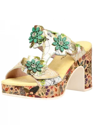 Foto van product Laura Vita Muiltjes beige / groen