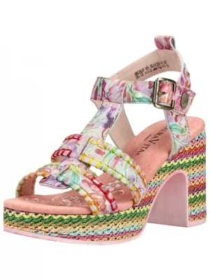 Foto van product Laura Vita Sandaal lichtgroen / lila / zalm roze / pink