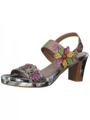 Foto van product Laura Vita Sandalen met riem geel / grijs / groen / lila / wit