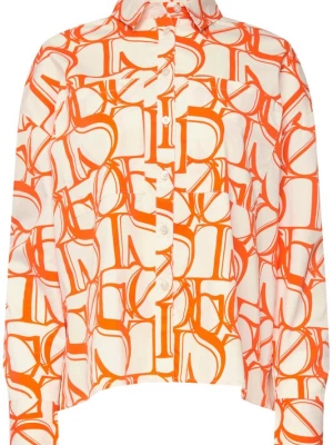 Foto van product LAURASØN Blouse oranje / wit
