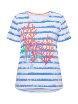 Foto van product LAURASØN Shirt blauw / groen / neonoranje / pink / wit