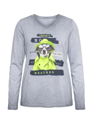 Foto van product LAURASØN Shirt grijs / neongroen / zwart