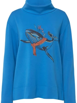 Foto van product LAURASØN Sweatshirt violetblauw / oranje / zwart / wit