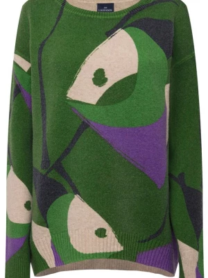 Foto van product LAURASØN Trui beige gemêleerd / grasgroen / lichtgroen / lila