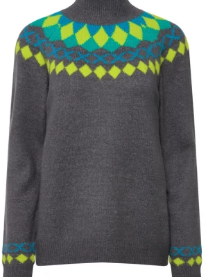 Foto van product LAURASØN Trui blauw / limoen / grijs / jade groen