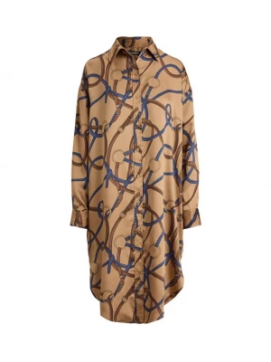 Foto van product Lauren Ralph Lauren Blousejurk donkerbeige / marine / bruin / goudgeel