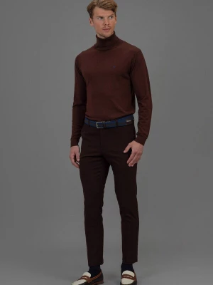 Foto van product Laurent Vergne Trui 'Roger Roll Neck Sweater - Brown' bruin