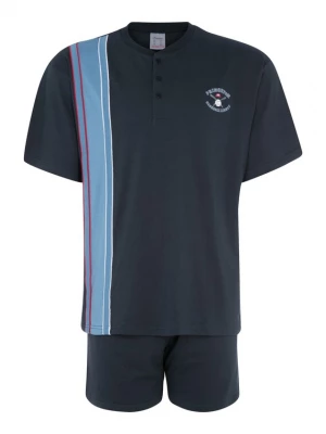 Foto van product LE JOGGER Pyjama kort marine / royal blue / koningsblauw / donkerrood / wit