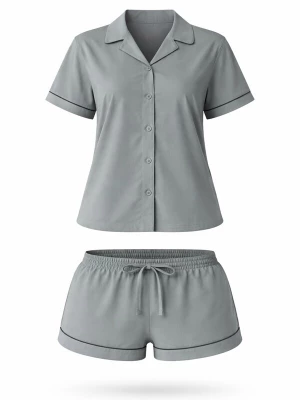 Foto van product LEAFLETIC Korte pyjama 'Leafletic Women’ Night Wear Short Set' groen