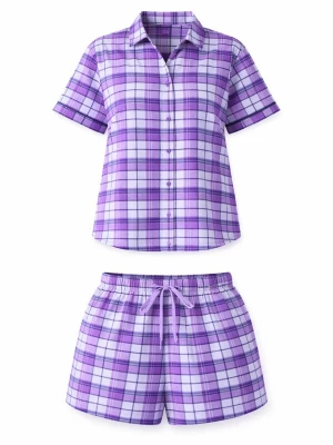 Foto van product LEAFLETIC Pyjama lila gemêleerd