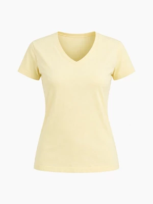 Foto van product LEAFLETIC Shirt 'Leafletic Women’ Short Sleeve V-Neck T-shirt' geel