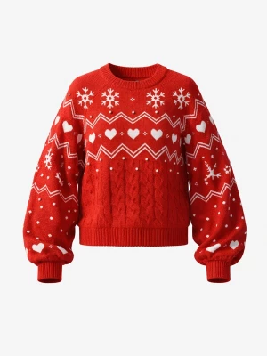 Foto van product LEAFLETIC Trui 'Leafletic Women’s Pullover Sweater' rood