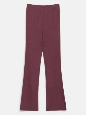 Foto van product Legging met wijde pijpen, hoge taille en geribbelde structuur s.Oliver rood
