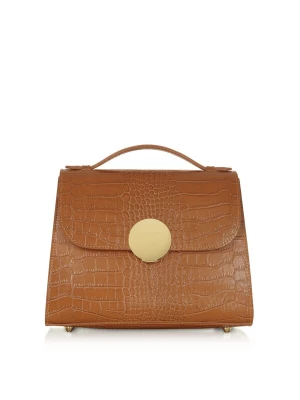 Foto van product LeParmentier Handtas 'Bombo Croco' cognac