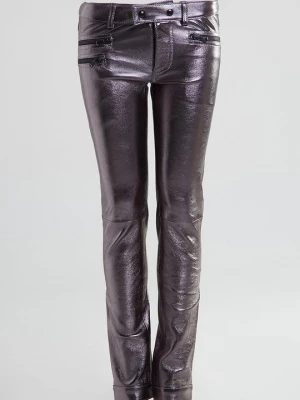 Foto van product Leren broek Diesel zilverkleurig