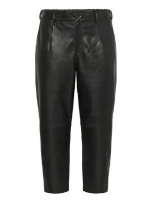 Foto van product Leren broek Kaffe gemêleerd zwart