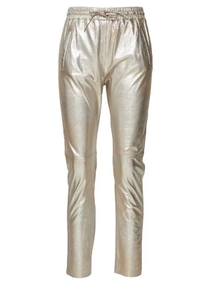 Foto van product Leren broek Oakwood zilverkleurig