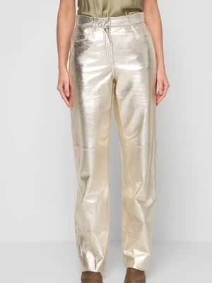 Foto van product Leren broek RIANI goudkleurig