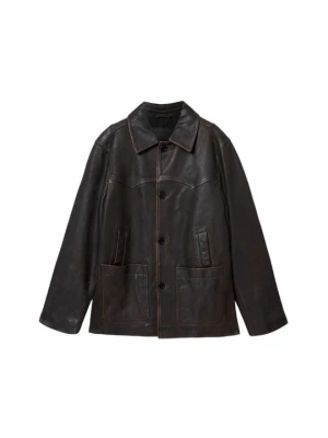 Foto van product Leren jas AllSaints cognac