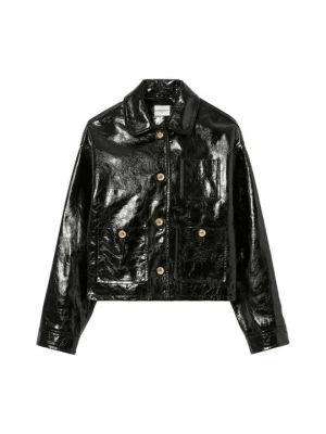 Foto van product Leren jas CLAUDIE PIERLOT zwart