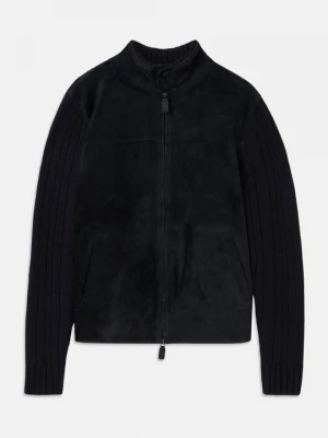 Foto van product Leren jas Emporio Armani donkerblauw