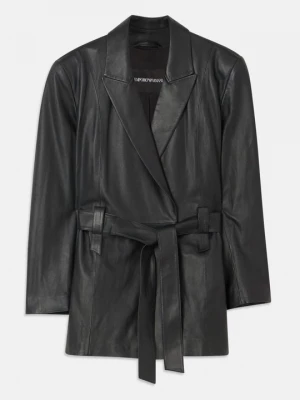 Foto van product Leren jas Emporio Armani zwart