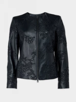 Foto van product Leren jas Emporio Armani zwart