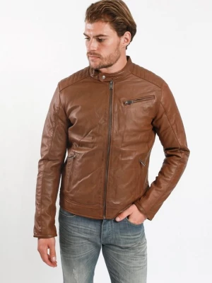 Foto van product Leren jas Lee Cooper cognac