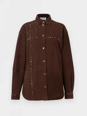 Foto van product Leren jas MOSCHINO bruin