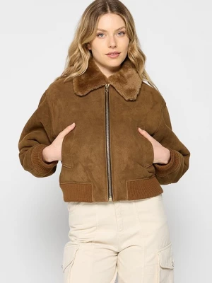 Foto van product Leren jas Sandro camel