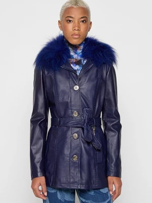 Foto van product Leren jas Versace Jeans Couture donkerblauw