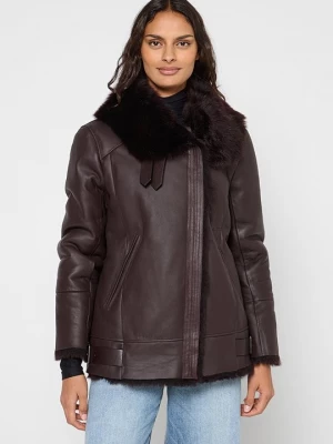 Foto van product Leren jas Vespucci by VSP bordeauxrood