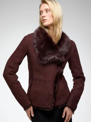 Foto van product Leren jas Vespucci by VSP bordeauxrood