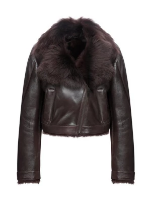 Foto van product Leren jas Vespucci by VSP bordeauxrood