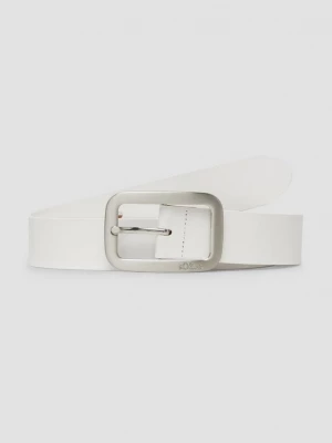 Foto van product Leren riem met logo en gesp s.Oliver crème