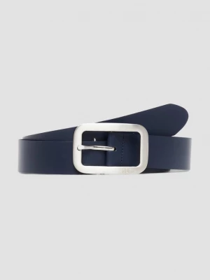 Foto van product Leren riem met rechthoekige gesp en logodetails s.Oliver blauw