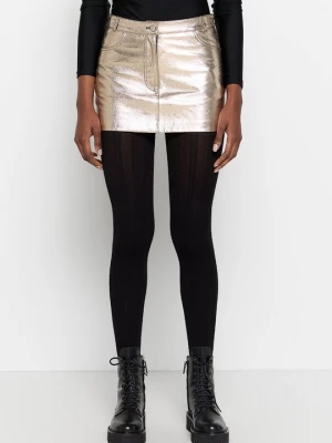 Foto van product Leren rok Maje goudkleurig