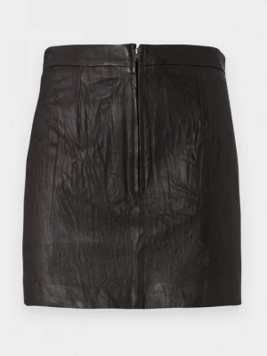 Foto van product Leren rok Selected donkerbruin