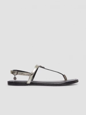 Foto van product Leren sandalen met bandjes en logodetail s.Oliver goud